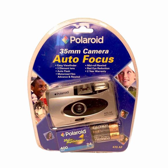 Vintage Polaroid 470 AF Auto Focus 35mm Camera NEW In package Film Included 90s
